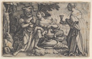 Lot e le sue figlie da Georg Pencz