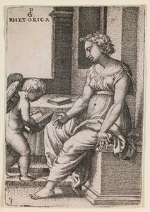 Retorica, dalla serie "Le arti liberali" da Georg Pencz
