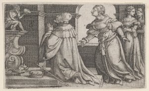 Salomone che adora gli idoli da Georg Pencz