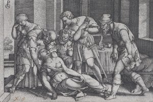 Suicidio di Lucrezia, da Scene della storia romana da Georg Pencz