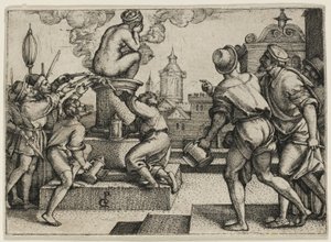 La cortigiana punita, dalla Storia del mago Virgilio da Georg Pencz