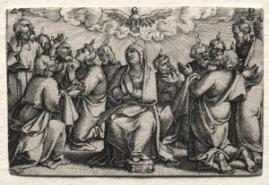 La vita di Gesù Cristo: La discesa dello Spirito Santo da Georg Pencz