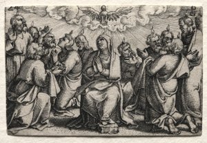 La Vita di Gesù Cristo: La Discesa dello Spirito Santo, c. 1534-35 da Georg Pencz