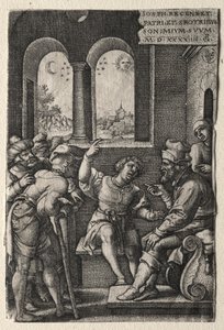 La storia di Giuseppe: Giuseppe racconta i suoi sogni a suo padre da Georg Pencz