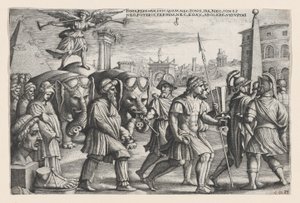 Il Trionfo della Fama sulla Castità, dai Trionfi di Petrarca da Georg Pencz