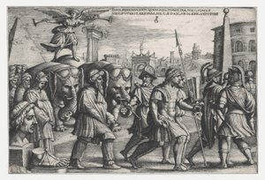 Il Trionfo della Fama sulla Castità, dai Trionfi di Petrarca da Georg Pencz