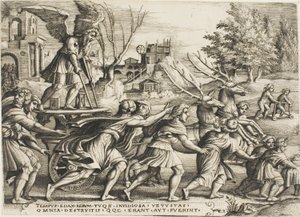 Il trionfo del tempo, tavola quattro da I trionfi di Petrarca da Georg Pencz