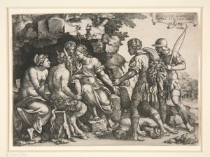 Teti e Chirone da Georg Pencz