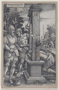 Tito Manlio, da Eroi Romani, 1535 da Georg Pencz