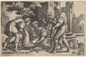 Tobia Seppellisce uno dei Figli di Israele da Georg Pencz