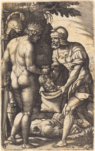 Tomiri con la testa di Ciro da Georg Pencz