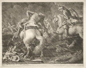 Scaramuccia tra ussari prussiani e ungheresi da Georg Philipp I Rugendas