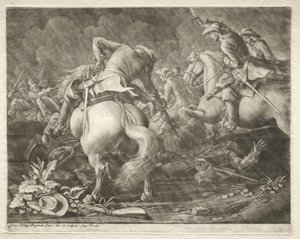Scaramuccia tra ussari prussiani e ungheresi da Georg Philipp I Rugendas