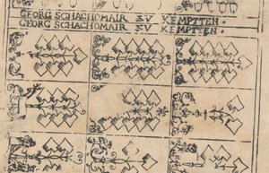 Foglio di Carte da Gioco, 1575-1600 da Georg Schachomair