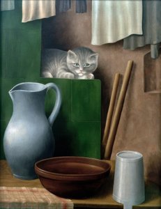 Natura morta con gatto