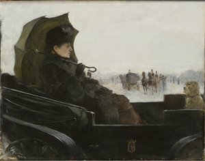 Signora in carrozza a Parigi
