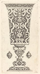Calice decorato con maschera da Georg Wechter I