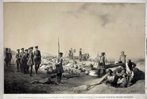 I Granduchi Nikolai Nikolaievich e Michael Nicolaevich visitano una ridotta dopo l