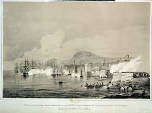 La battaglia di Sinop del 30 novembre 1853 da Georg Wilhelm Timm