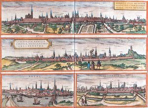 Brunswick, Lüneburg, Brema, Altenburg, Germania da Georg and Hogenberg Franz (1535 90) Braun