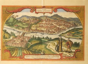 Budapest da Civitates Orbis Terrarum da Georg Braun and Hogenberg Franz