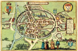 Canterbury, Inghilterra da Georg and Hogenberg Franz (1535 90) Braun