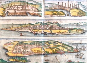 Casablanca, Azemmour, Diu, Goa, Marocco, India da Georg and Hogenberg Franz (1535 90) Braun