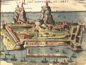 Corfù, Grecia da Georg and Hogenberg Franz (1535 90) Braun