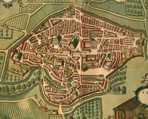 Fabriano dal Civitates Orbis Terrarum di Georg Braun da Georg Braun and Hogenberg Franz