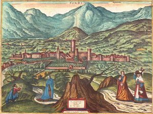 Fondi, Italy da Georg and Hogenberg Franz (1535 90) Braun