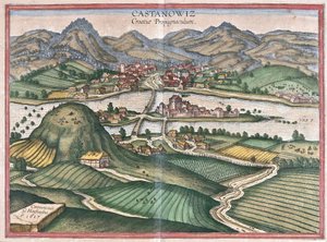 Kostajnica, Croazia da Georg Braun and Hogenberg Franz