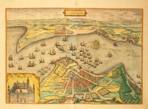 Kronborg da Civitates Orbis Terrarum da Georg Braun and Hogenberg Franz