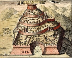 Lepanto, Greece da Georg and Hogenberg Franz (1535 90) Braun