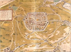Leyden, Olanda da Georg and Hogenberg Franz (1535 90) Braun