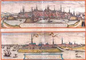 Lubecca, Amburgo, Germania da Georg and Hogenberg Franz (1535 90) Braun