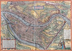 Lione, Francia da Georg and Hogenberg Franz (1535 90) Braun
