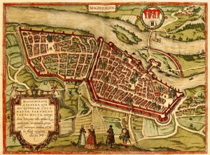 Magdeburgo, Germania da Georg and Hogenberg Franz (1535 90) Braun