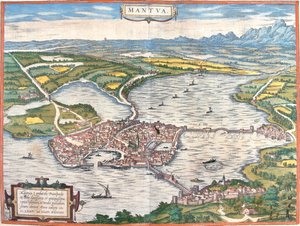Mantova, Italia da Georg and Hogenberg Franz (1535 90) Braun