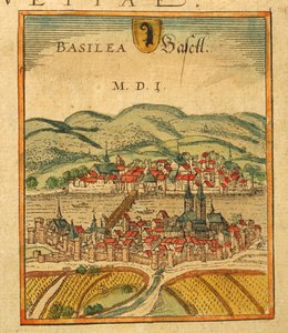 Mappa di Basilea da Civitates Orbis Terrarum