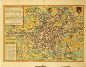 Mappa di Gand da Civitates Orbis Terrarum da Georg Braun and Hogenberg Franz