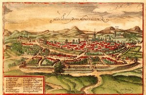 Montpellier, Francia da Georg and Hogenberg Franz (1535 90) Braun