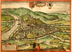 Namur, Belgio da Georg and Hogenberg Franz (1535 90) Braun