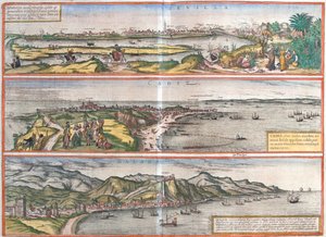 Siviglia, Cadice, Malaga, Spagna da Georg and Hogenberg Franz (1535 90) Braun