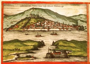 Sibenik, Croazia da Georg and Hogenberg Franz (1535 90) Braun