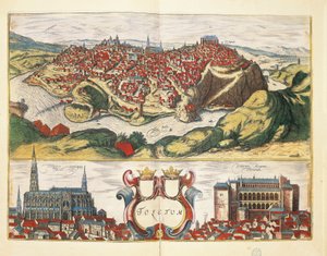 Toledo, città di Toledo da Civitates Orbis Terrarum di Georg Braun e Franz Hogenberg, incisione da Georg Braun and Hogenberg Franz