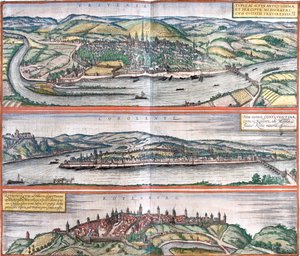Trier, Coblenz, Rothenburg ob der Tauber, Germania da Georg and Hogenberg Franz (1535 90) Braun
