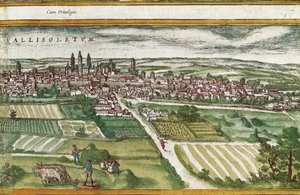 Terreno agricolo vicino a Valladolid, in Civitatis Orbis Terrarum, di Franz Hogenberg (1535-1590) da Georg Braun and Hogenberg Franz