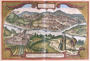 Budapest, Ungheria (incisione) da Georg Braun and Hogenberg Franz