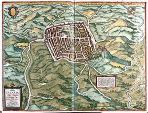 Caiazzo (provincia di Caserta), Italia da Georg Braun and Hogenberg Franz