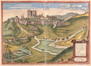 Eger, Ungheria (incisione) da Georg Braun and Hogenberg Franz